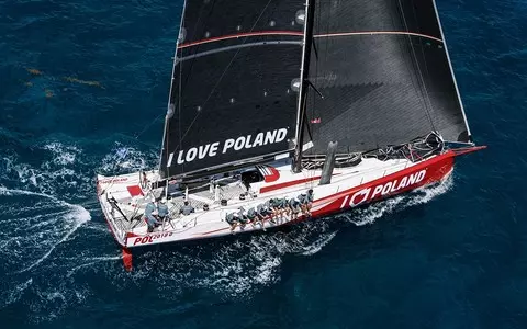 The yacht "I Love Poland" sails in the transatlantic regatta