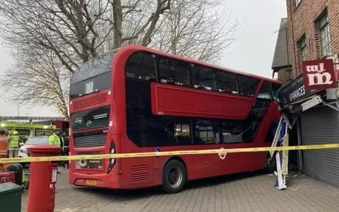 Bus crashes into building in London leaving several injured