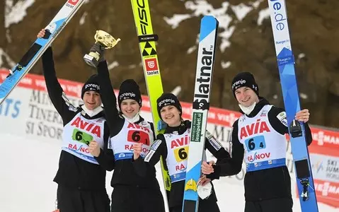 World Cup in ski jumping: Poland sixth after 1st round in mixed-team competition, Slovenia leads