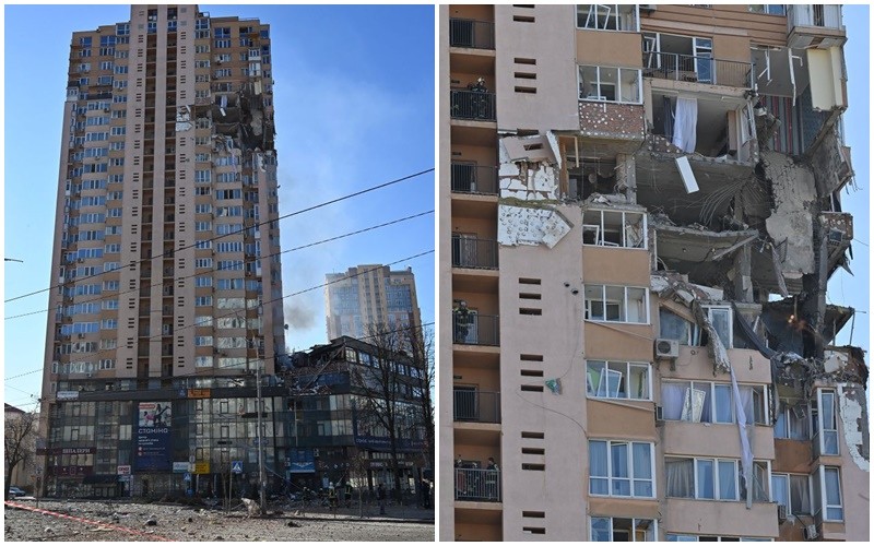 Ukraina: Strzelaniny i eksplozje w Kijowie. Pocisk trafił w blok mieszkalny