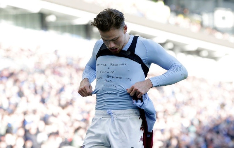 Matty Cash booked as he dedicates Aston Villa goal to Poland teammate stuck in Ukraine