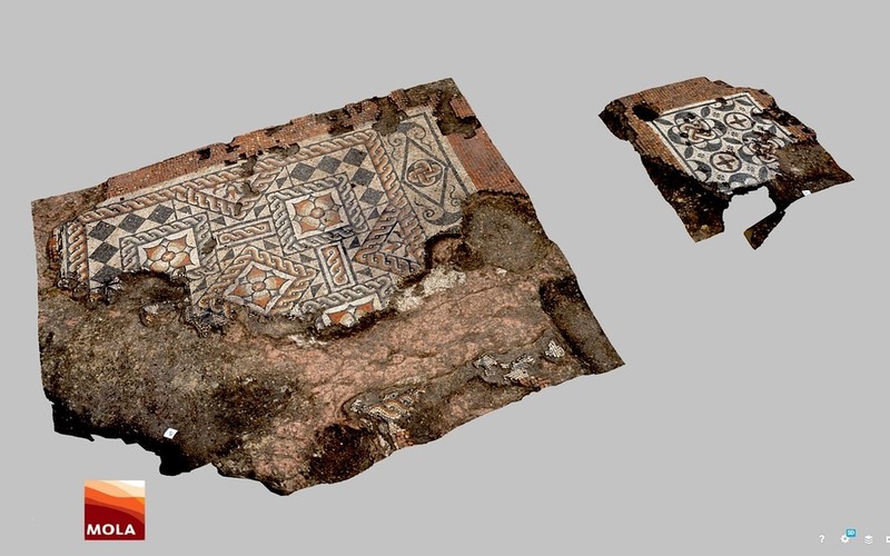 A nearly 2,000-year-old Roman mosaic has been discovered in central London