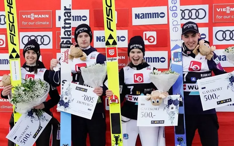 Ski jump World Cup: Slovene win, seventh place for Poles in the mixed teams competition