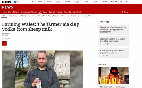 Farming Wales: The farmer making vodka from sheep milk