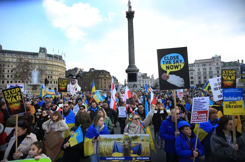 Londyn: Jutro wielki marsz dla Ukrainy. Burmistrz zachęca wszystkich do uczestnictwa