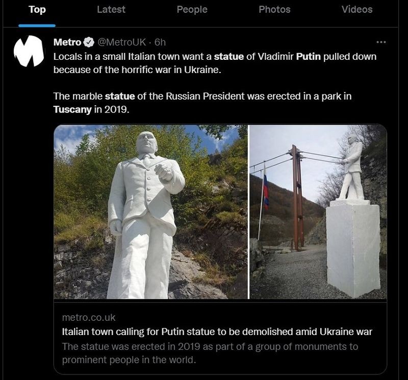 Italy: The Putin Monument in Tuscany