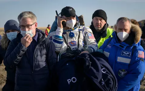 US astronaut and Russian cosmonauts returned to Earth from mission to ISS