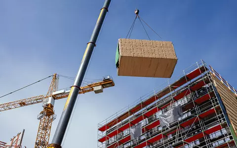 The tallest wooden skyscraper in the world is under construction in Switzerland