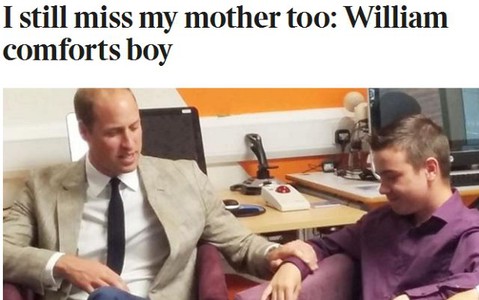Książę William pocieszał nastolatka, który stracił matkę