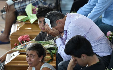 Italy earthquake: Mass funeral for 34 victims