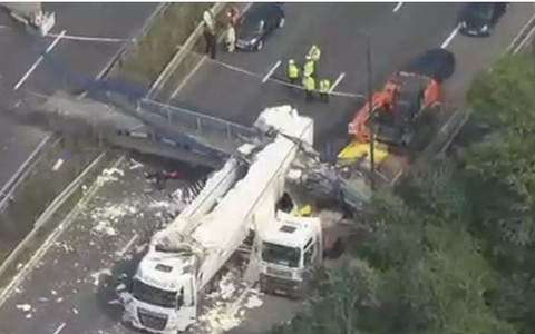 At least one person injured after bridge collapses on M20