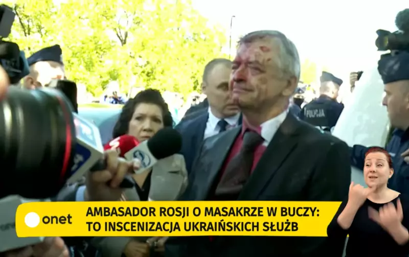 Ambasador Rosji w Polsce oblany farbą. Rzecznik MSZ: "Zdajemy sobie sprawę z powagi sytuacji"