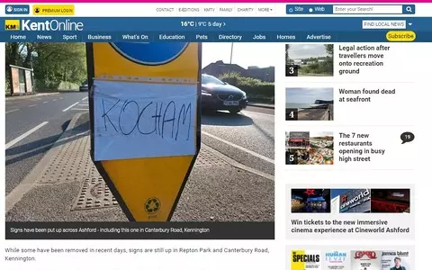 Mystery over handwritten Polish signs across Ashford