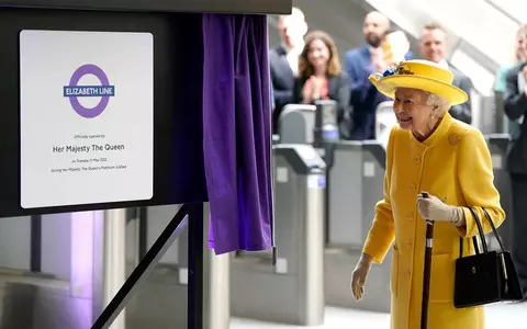 Queen Elizabeth II opened a light rail line in London named after her