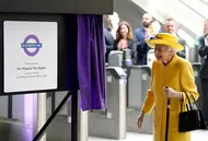 Queen Elizabeth II opened a light rail line in London named after her