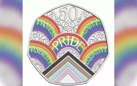 Rainbow 50p coin to mark 50 years of Pride movement in the UK