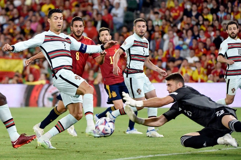 Portugal draws at Spain, Haaland scores in Nations League