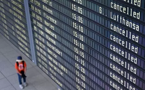 A strike by Lufthansa employees. More than 1,000 flights were canceled