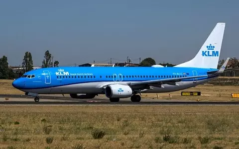 KLM's Boeing crossed the North Sea with a partially open hatch