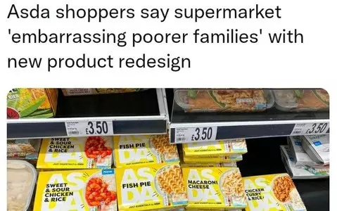 Asda ‘shaming poor families’ by putting cheap food in bright yellow packaging