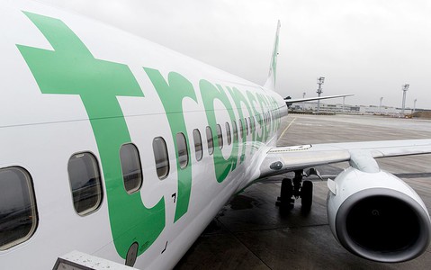 Transavia airlines in Wroclaw. New route to Amsterdam