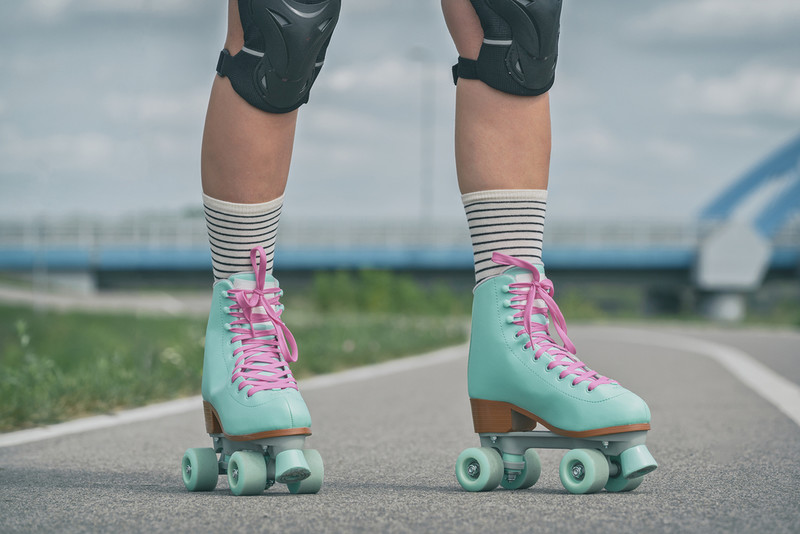 Italy: A woman was driving on the motorway on roller skates