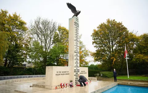 Polish Airmen's Day was commemorated at the Polish Air Force Monument in London