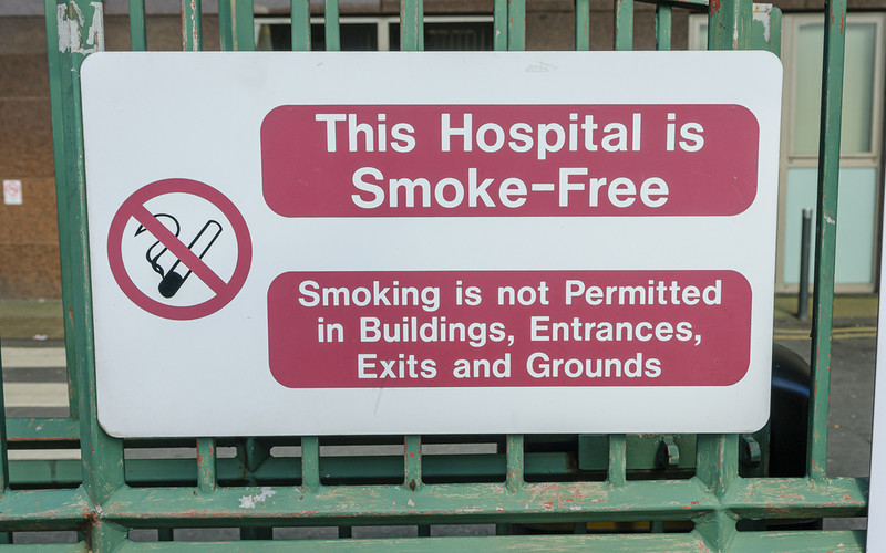 Fines for smoking outside Scottish hospitals become law