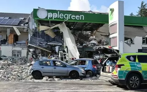 Seven people were killed by an explosion at a petrol station in the north of Ireland