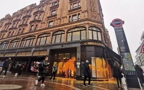 London: Harrods department store windows daubed with paint by activists from the group Just Stop Oil