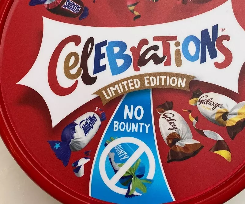 Z pudełek Celebrations znikają batoniki Bounty