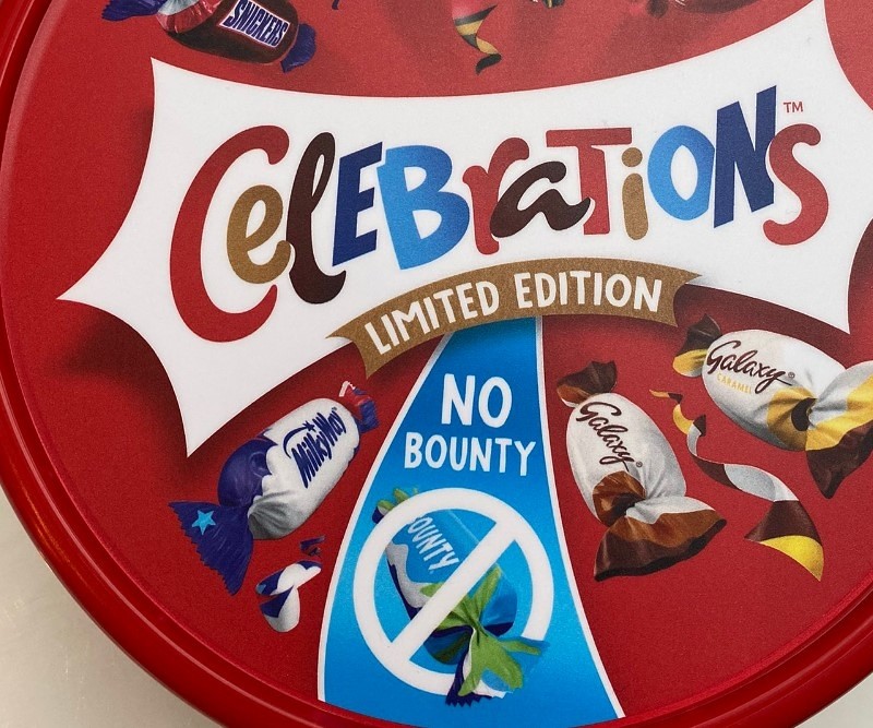 Bounty bars removed from Celebrations tubs in trial