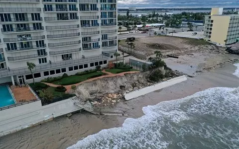 Tropical hurricane Nicole hit Florida. At least two people were killed