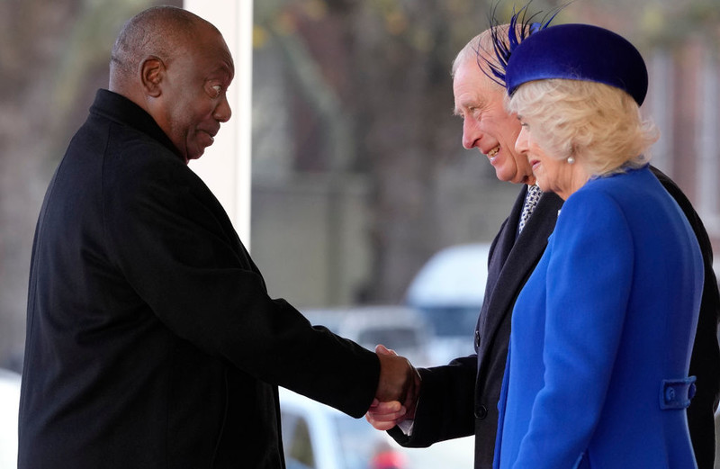 South African president first foreign leader to be welcomed by Charles III