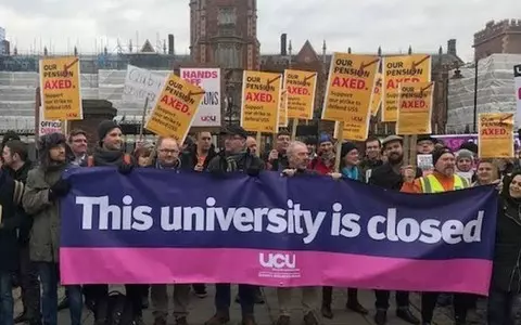 More than 70,000 UK university staff go on strike over pay and pensions