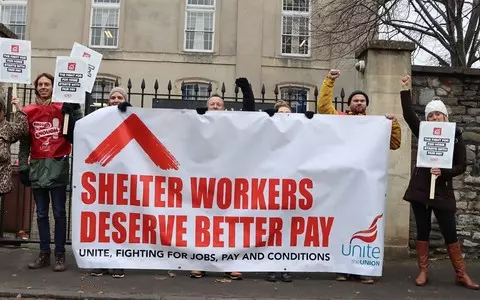 Pracownicy organizacji charytatywnej Shelter dołączają do fali strajków