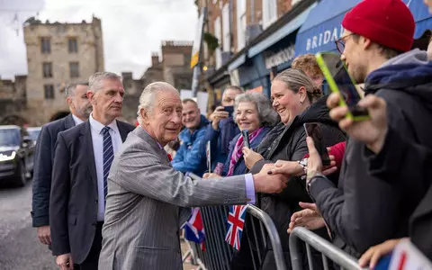 The man tried to hit the king with an egg. This is the second such incident