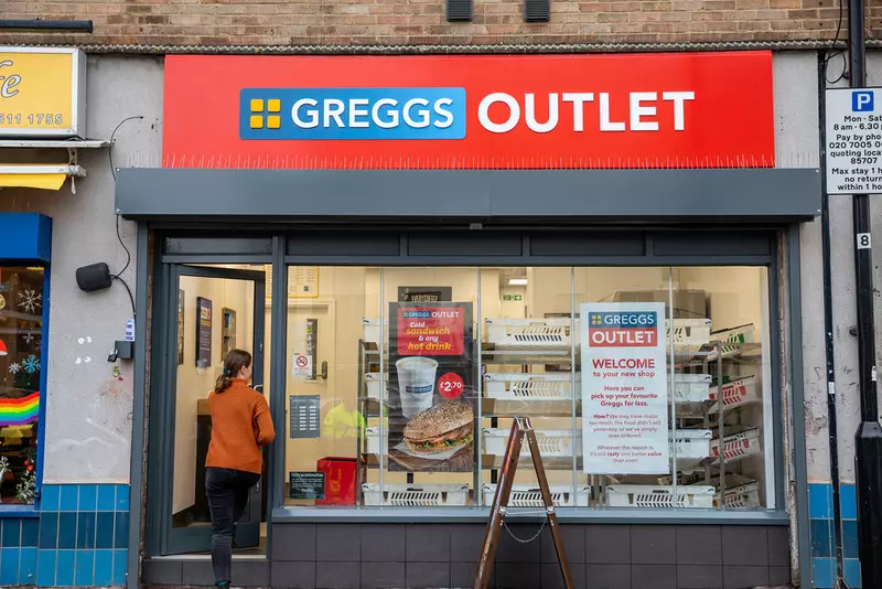 Greggs opens first outlet store in East London to tackle