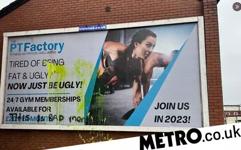 Gym defends advert asking people ‘Tired of being fat & ugly? Now just be ugly!’