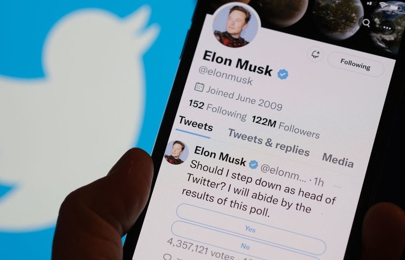 Twitter users voted in a poll for Elon Musk's departure from the position of the head of the website