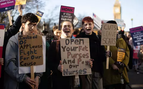 Second day of biggest ever nurses' strike in UK