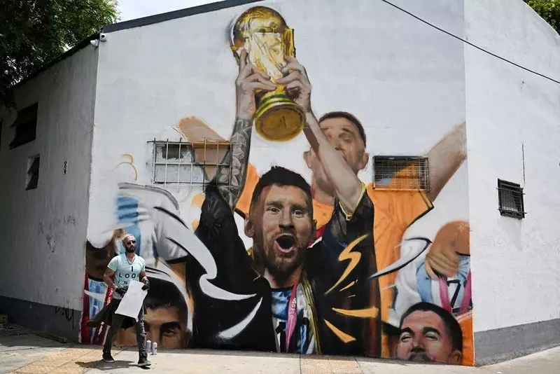 A megamural with Messi was created in Buenos Aires