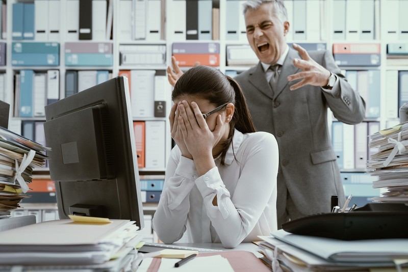 Shouting, cursing and insults are the most common forms of mobbing that Poles experience at work