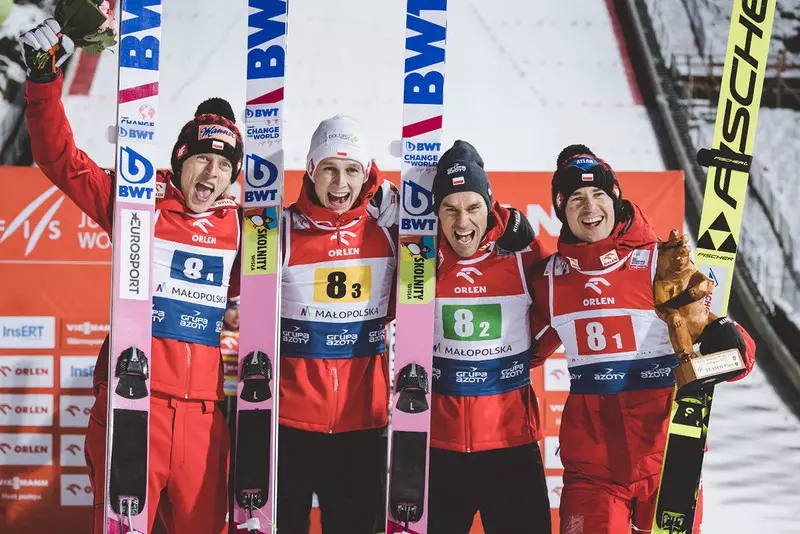 World Cup in ski jumping: Polish team takes second place in Zakopane, Austria wins