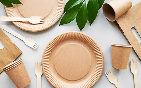 A ban on single-use plastic crockery and cutlery in England comes into effect from October