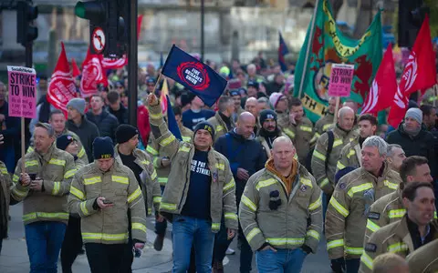 Firefighters and teachers join the wave of strikes in the UK