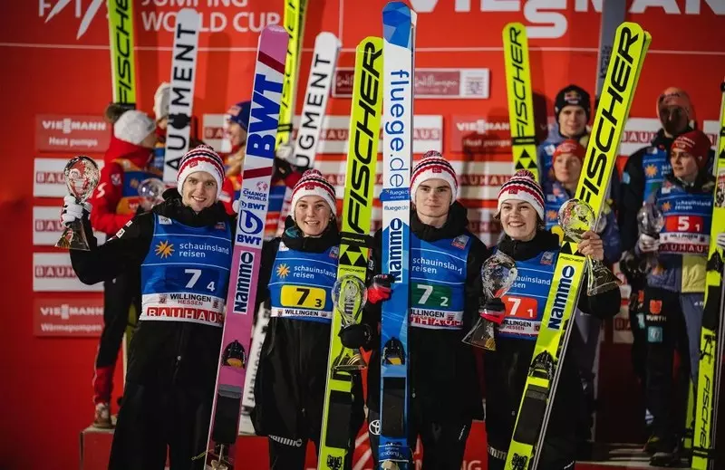FIS Ski Jumping World Cup: The Norwegians won the mixed team competition in Willingen