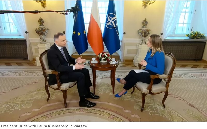 Prezydent Duda komentuje w BBC wysłanie F-16 dla Ukrainy: "To bardzo poważna decyzja"