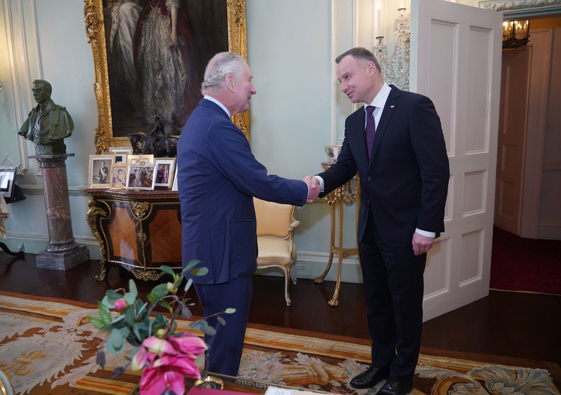 Londyn: Prezydent Andrzej Duda spotkał się z królem Karolem III
