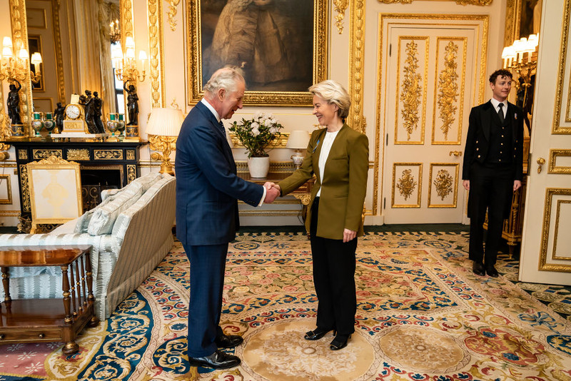 Controversy over King Charles III's reception of European Commission chief